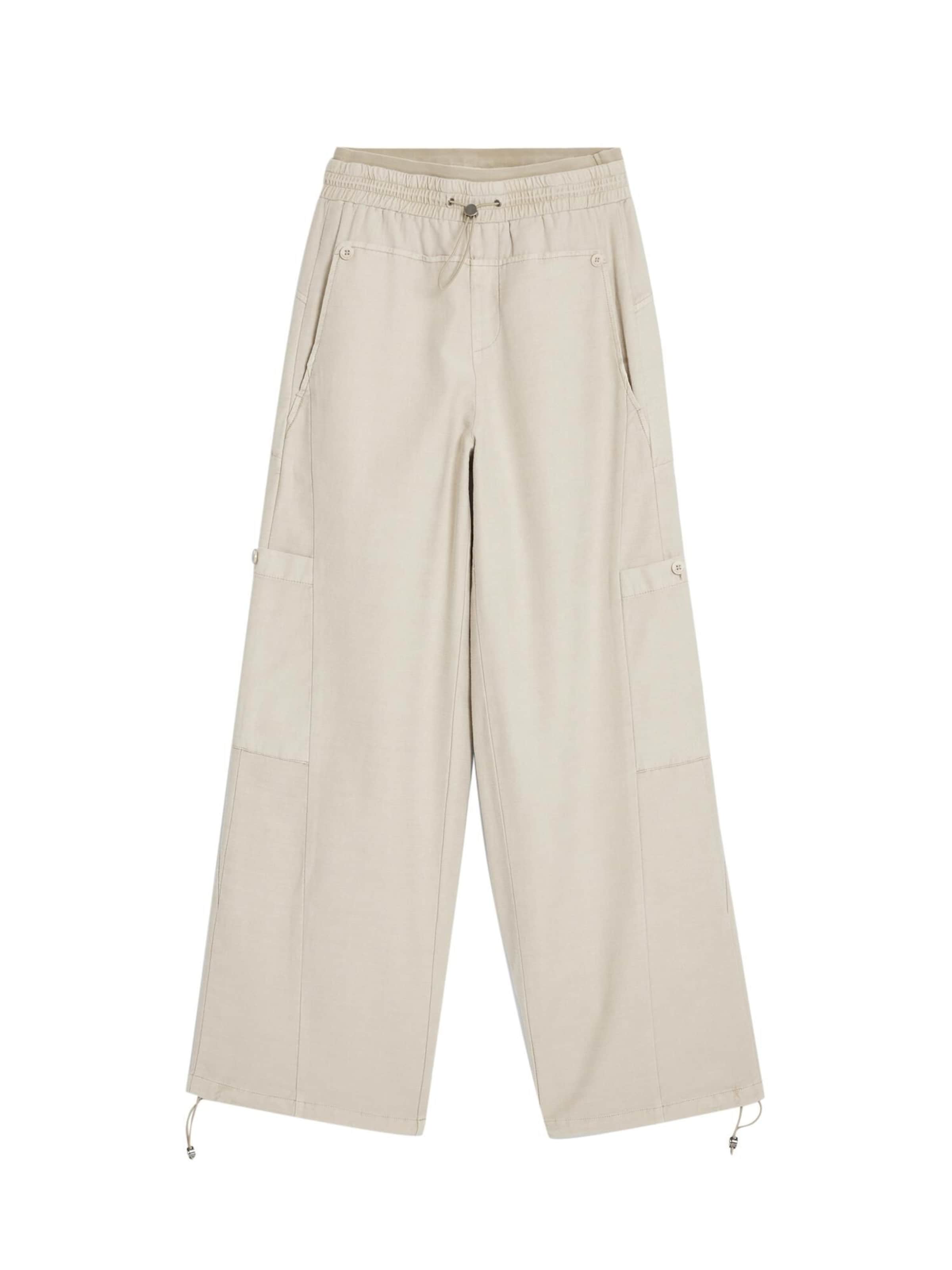 Desigual Свободный крой Штаны в Бежевый: спереди