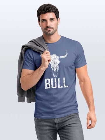 Neverless Shirt 'Bull'‌ in Blau