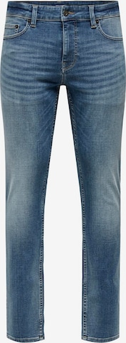 Coupe slim Jean 'LOOM' Only & Sons en bleu : devant