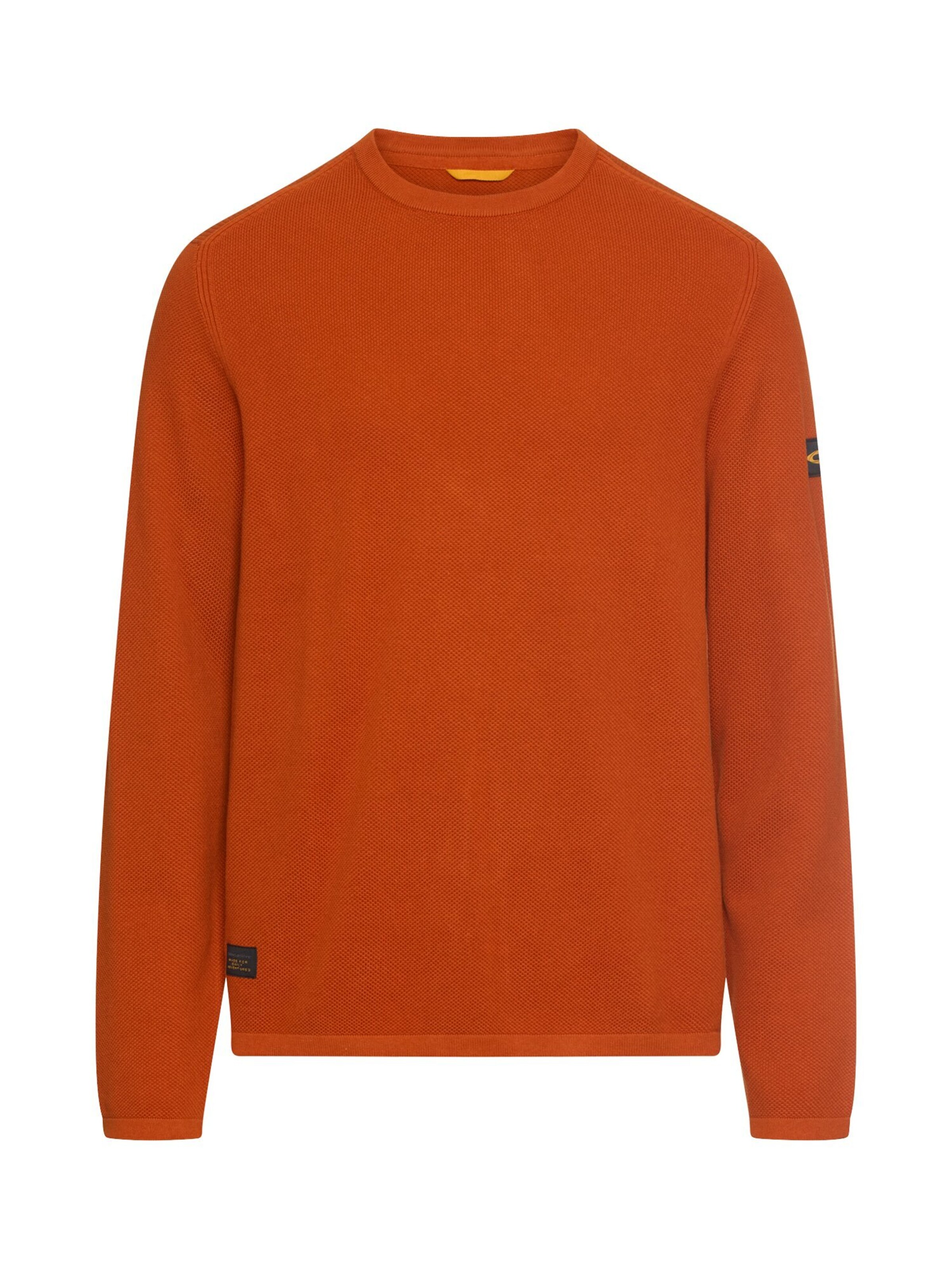 CAMEL ACTIVE Pullover aus reiner Baumwolle in Orange: Vorderseite
