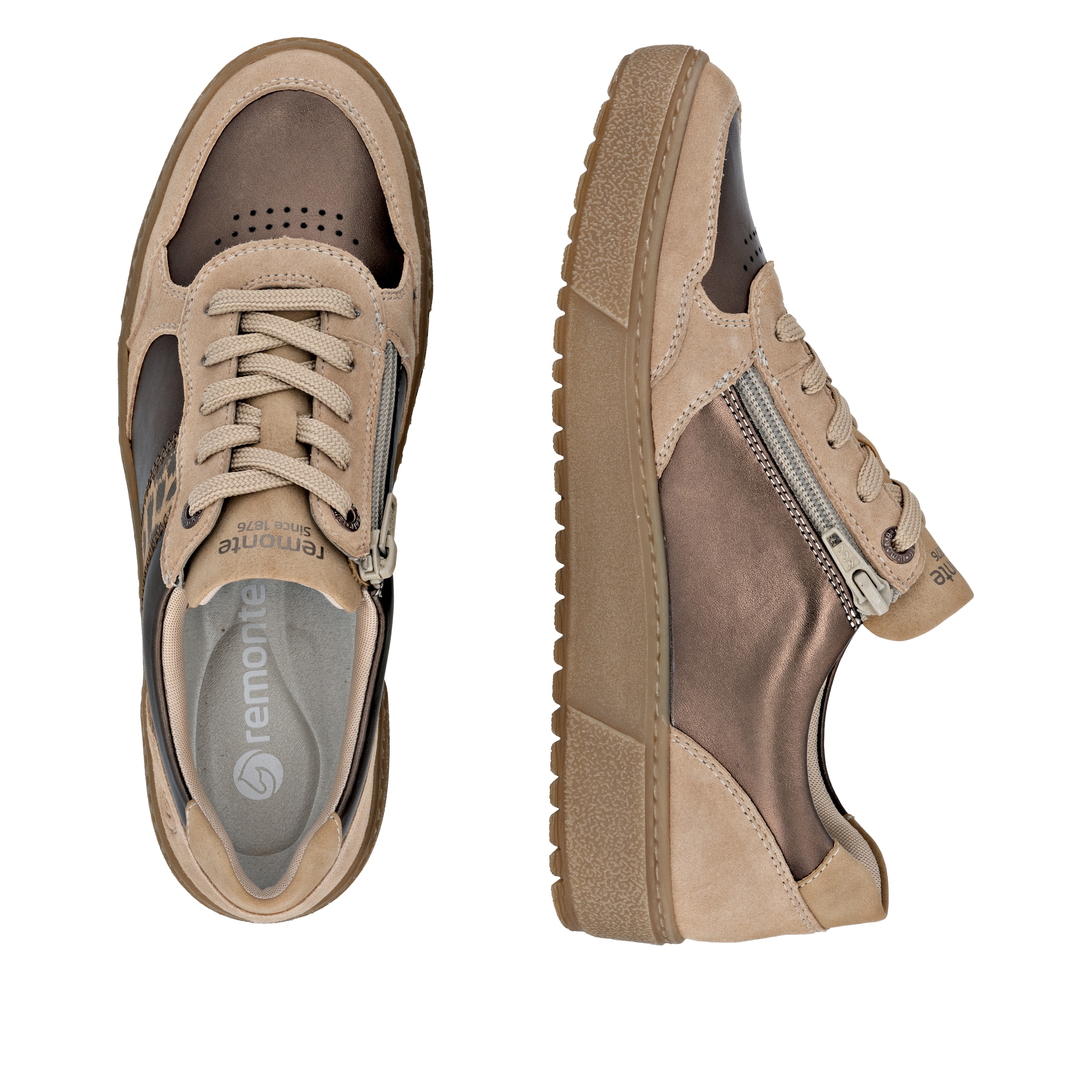 REMONTE Platform trainers in Beige