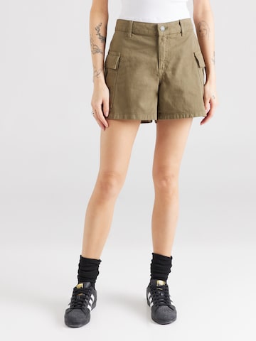 Noisy may Regular Cargo Pants 'SMILEY' in Green: front