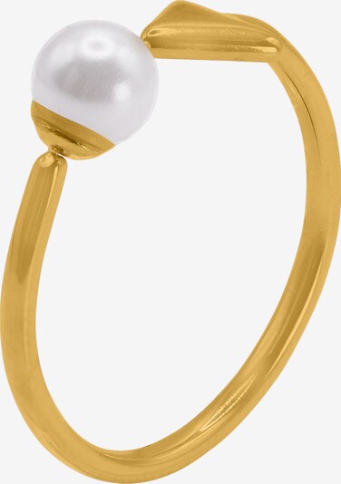 Heideman Ring 'Opimi' in gold / weiß, Produktansicht
