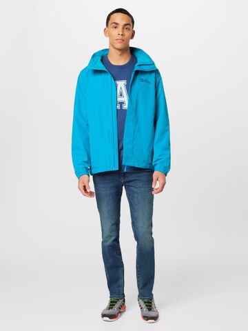 Veste outdoor 'STORMY POINT' JACK WOLFSKIN en bleu