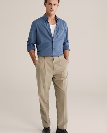 WE Fashion Regular fit Button Up Shirt in Blue