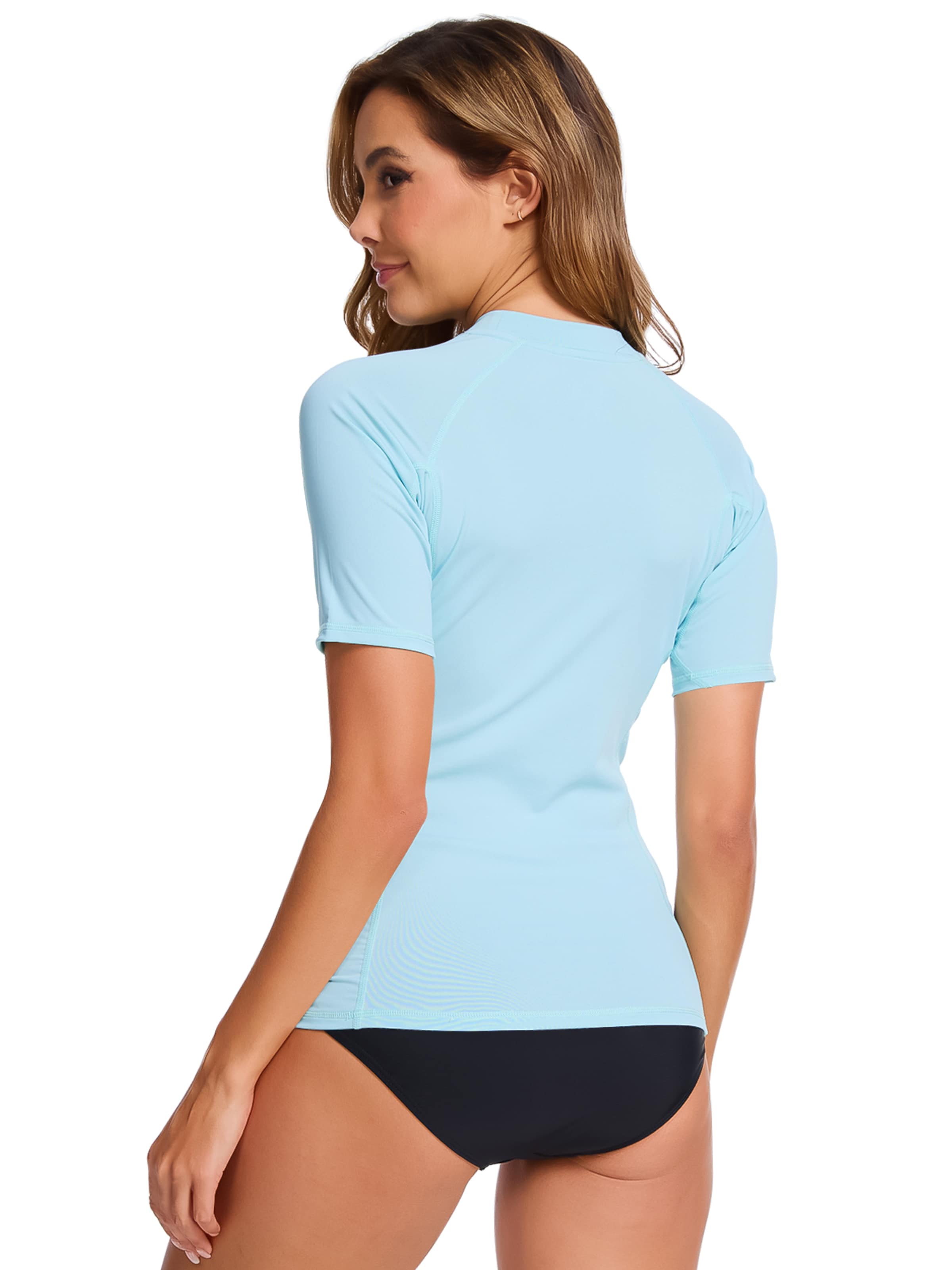 MEETWEE Performance shirt 'Sports swimming short-sleeved UPF50+ top' in Blue