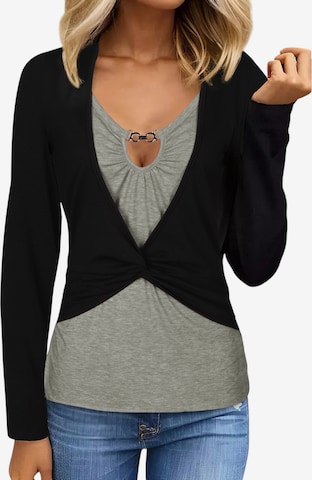 LapaPlus Top in Grijs: voorkant