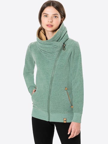 Fli Papigu Zip-Up Hoodie in Green: front