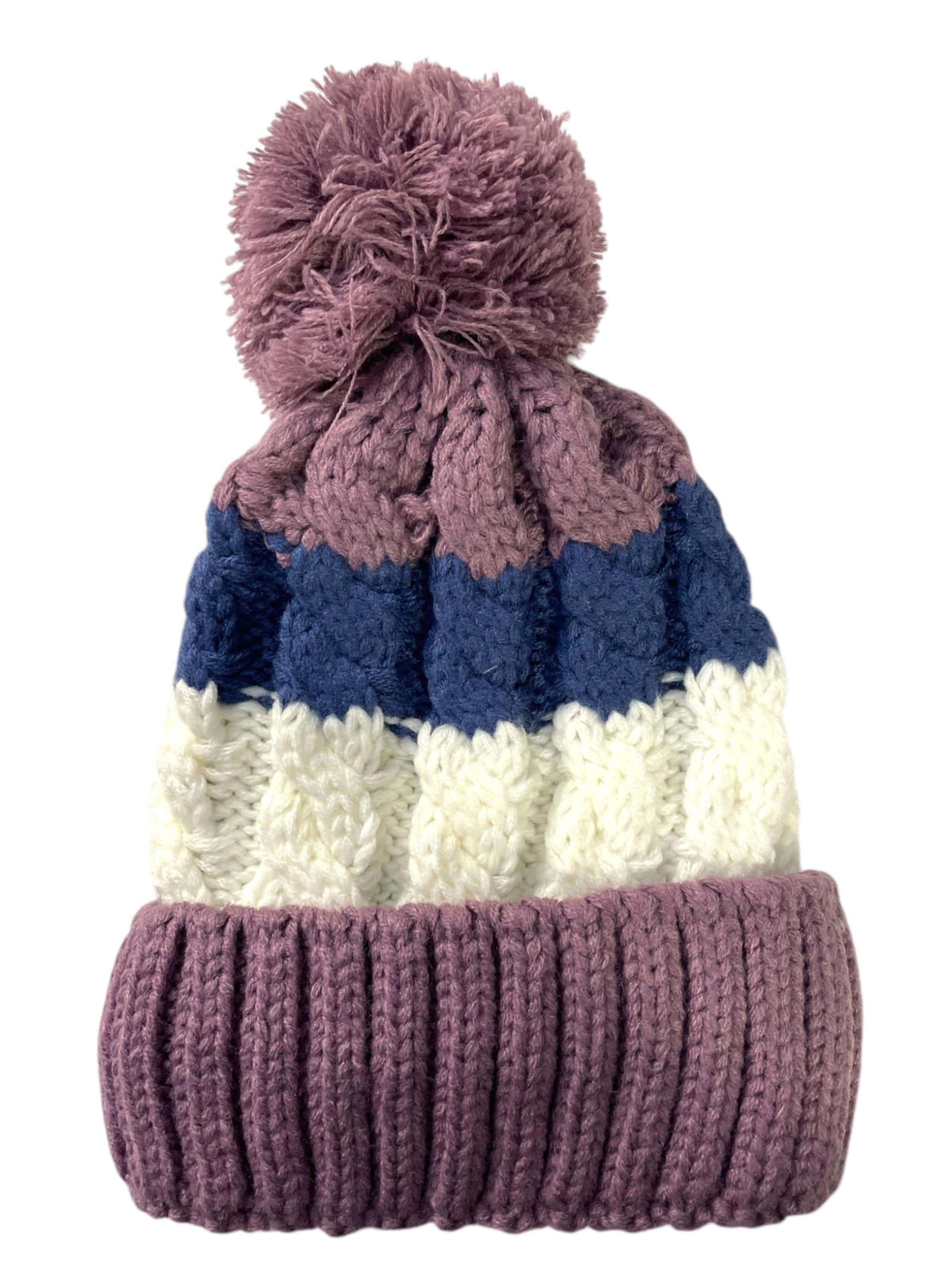 Kumixi Beanie 'Set: Mütze & Loop Schal' in Purple