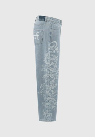 Largi Jeans 'Lasergravur Drachen' de la Ed Hardy pe albastru