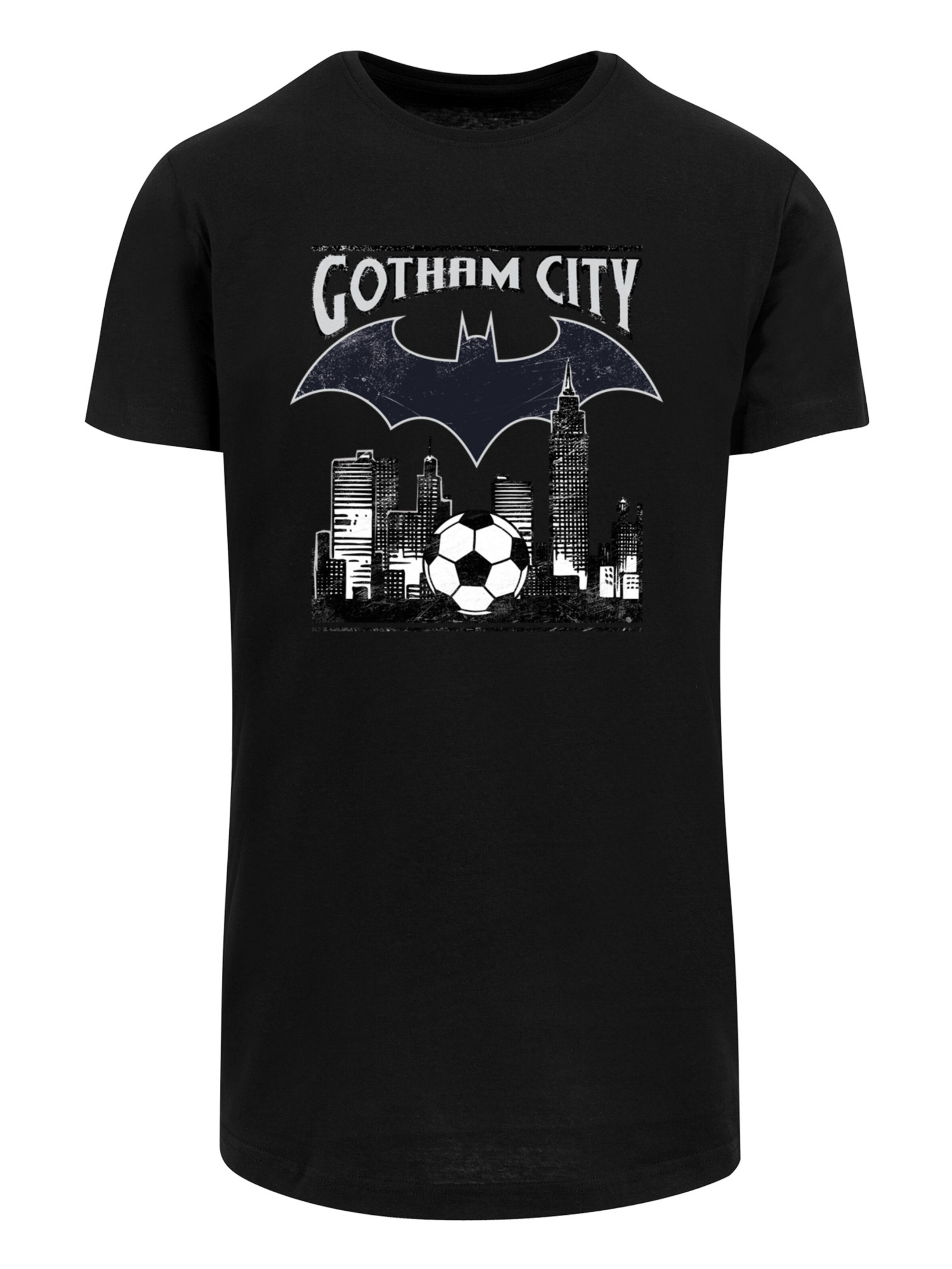 F4NT4STIC Shirt ' DC Comics Batman Football Gotham City and Batman' in Zwart: voorkant