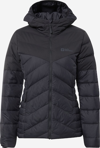 JACK WOLFSKIN Athletic Jacket in Black: front