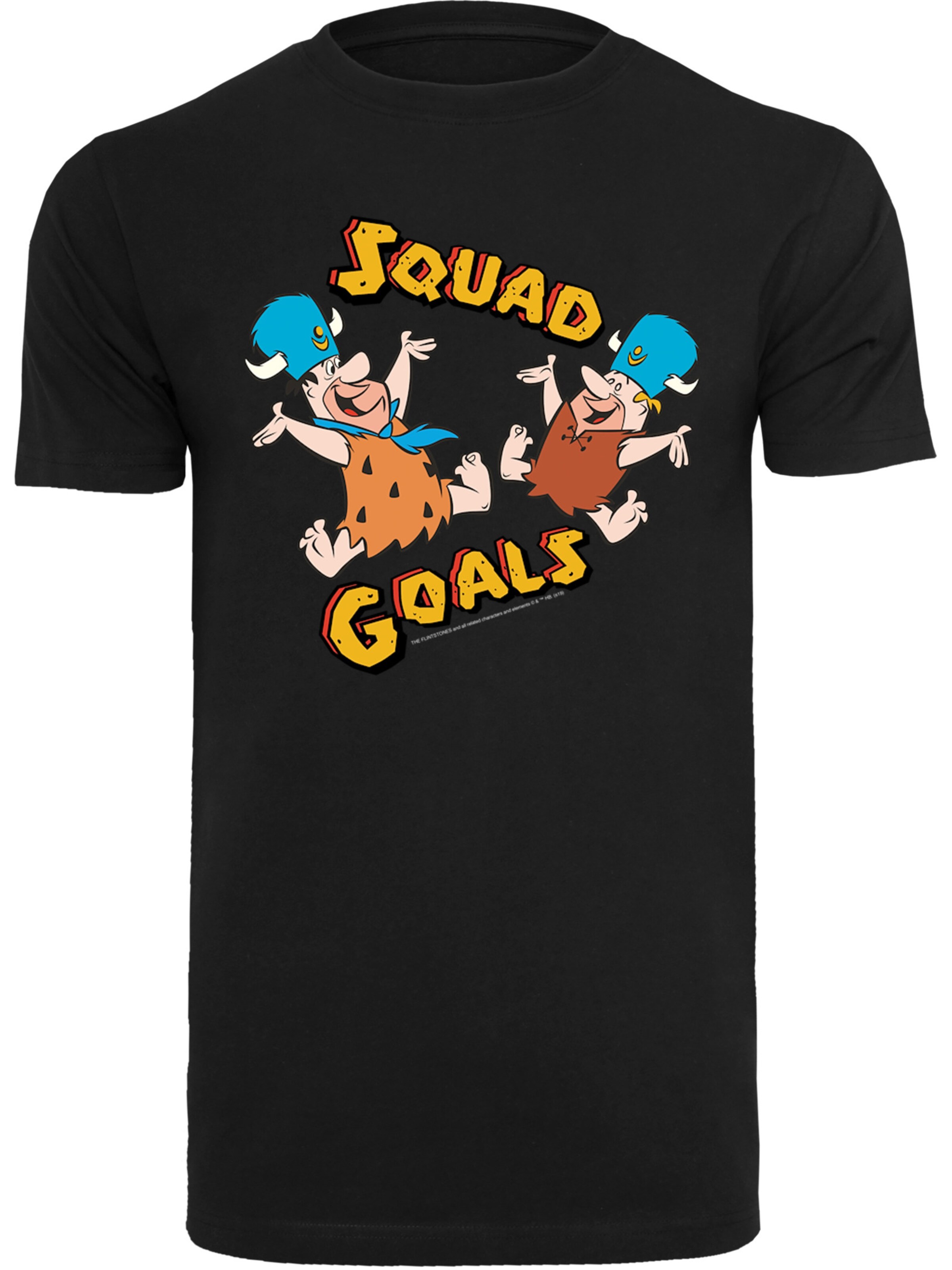 T-Shirt 'The Flintstones Squad Goals' F4NT4STIC en noir : devant