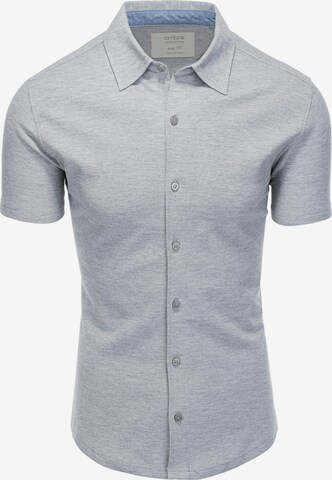 Ombre Slim fit Button Up Shirt 'K541' in Grey: front