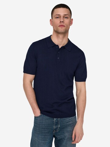 Only & Sons Shirt 'Wyler'‌‌‌‌‌ in Blau: Vorderseite