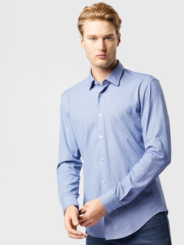 BOSS Black Slim fit Overhemd 'Ronni' in Blauw: voorkant