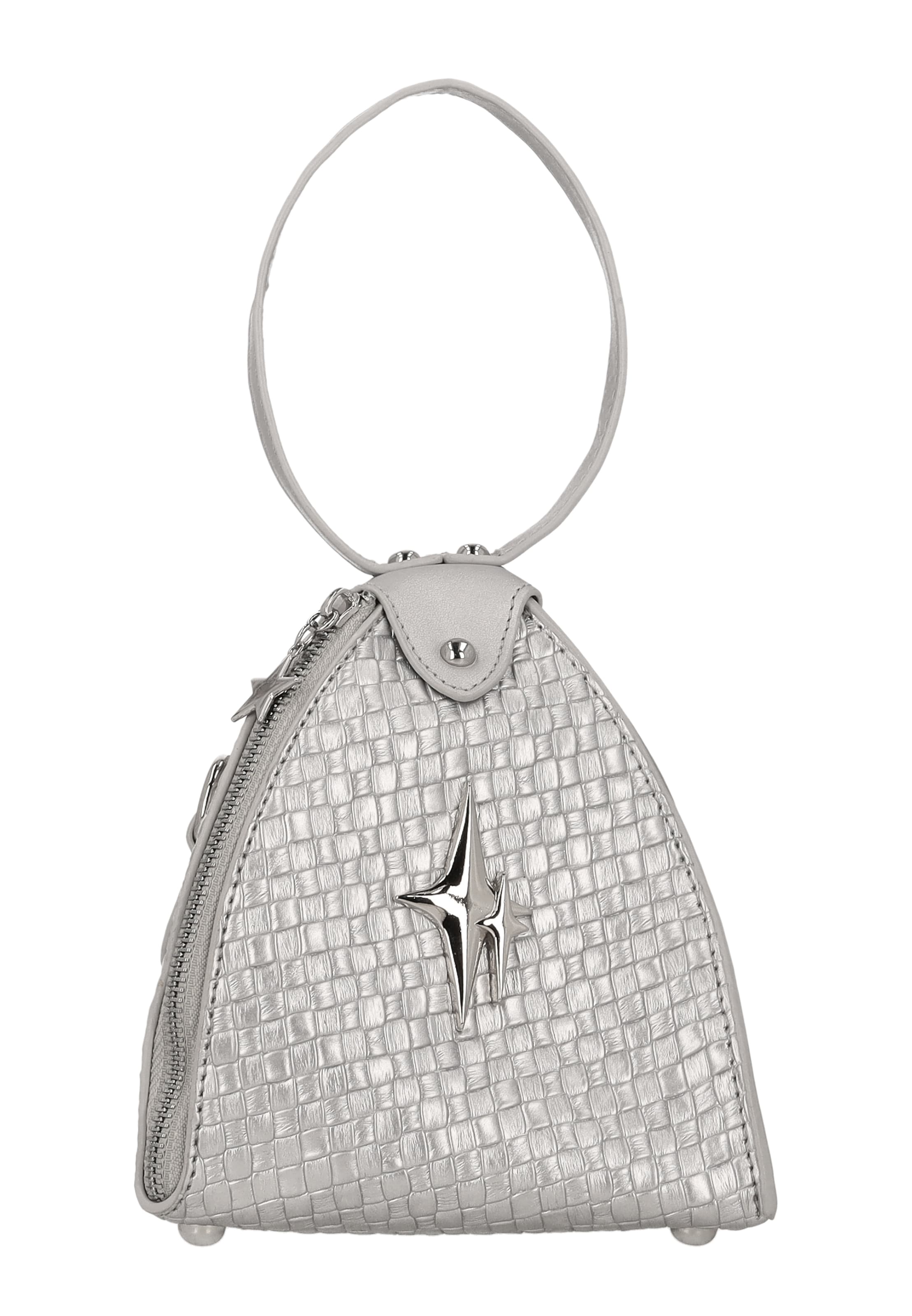 myMo ROCKS Handbag in Silver: front