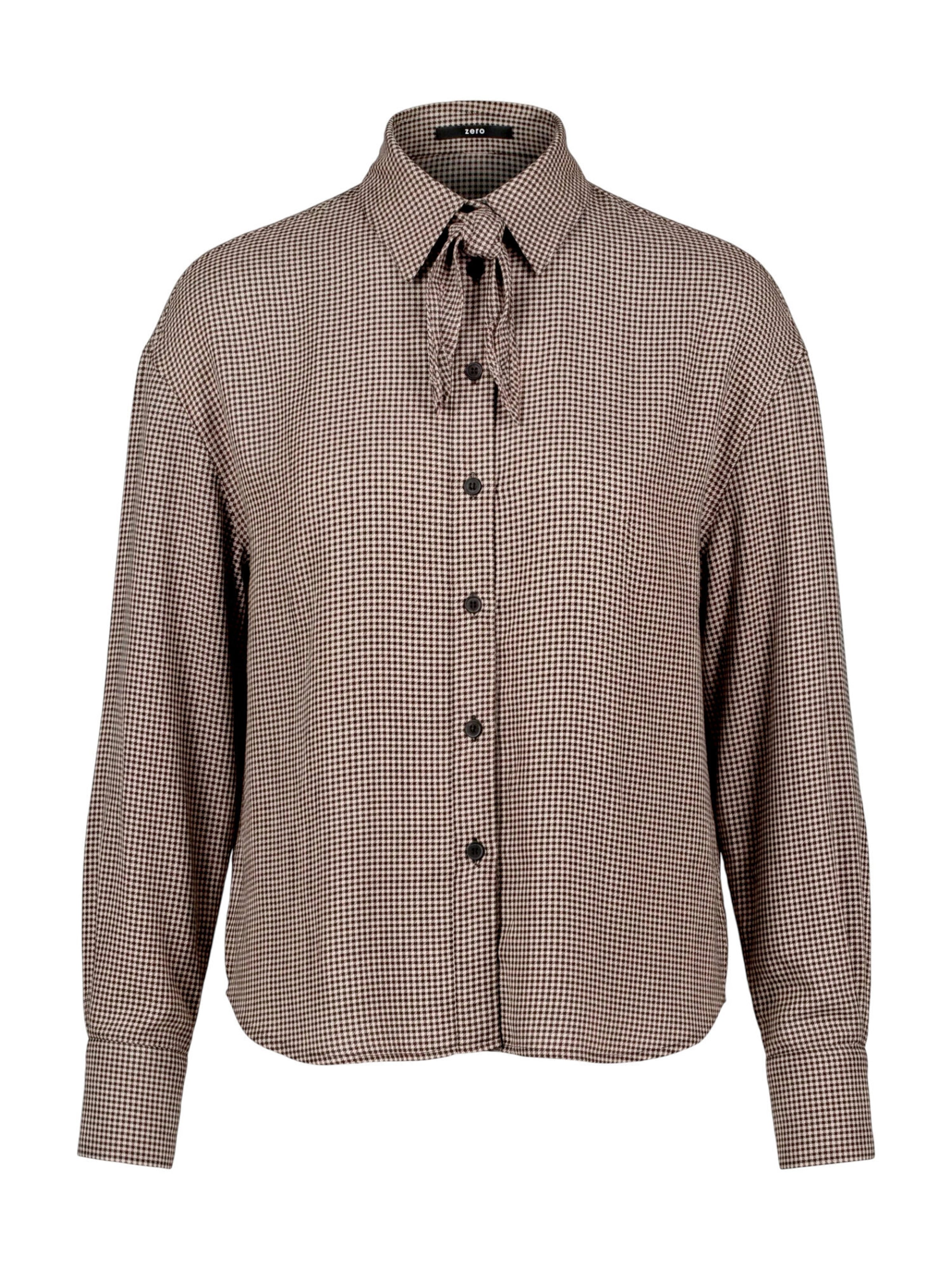 zero Hemdbluse langarm in Beige: Vorderseite