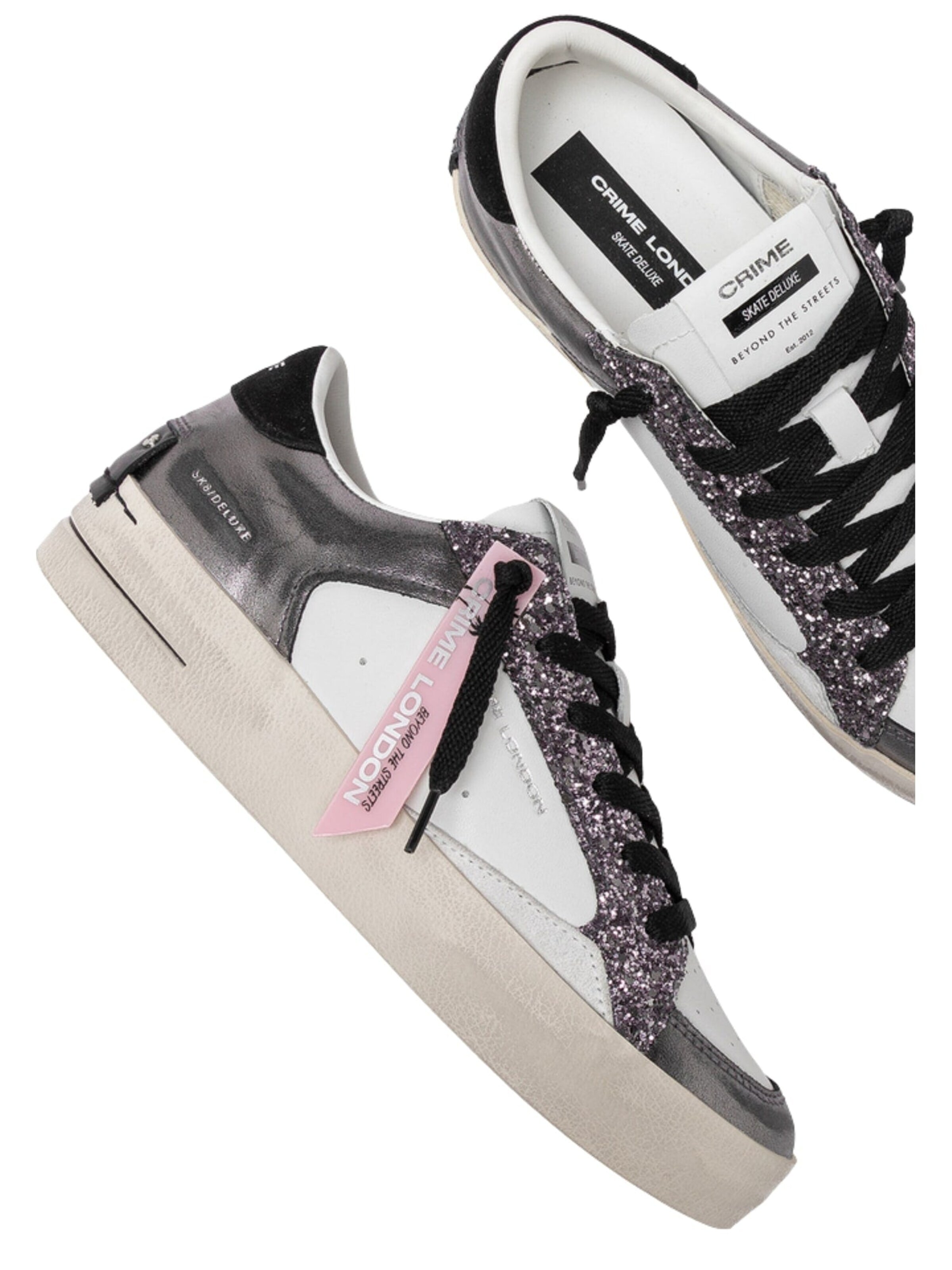 Crime London Sneakers laag 'SK8 Deluxe To The Moon' in Wit