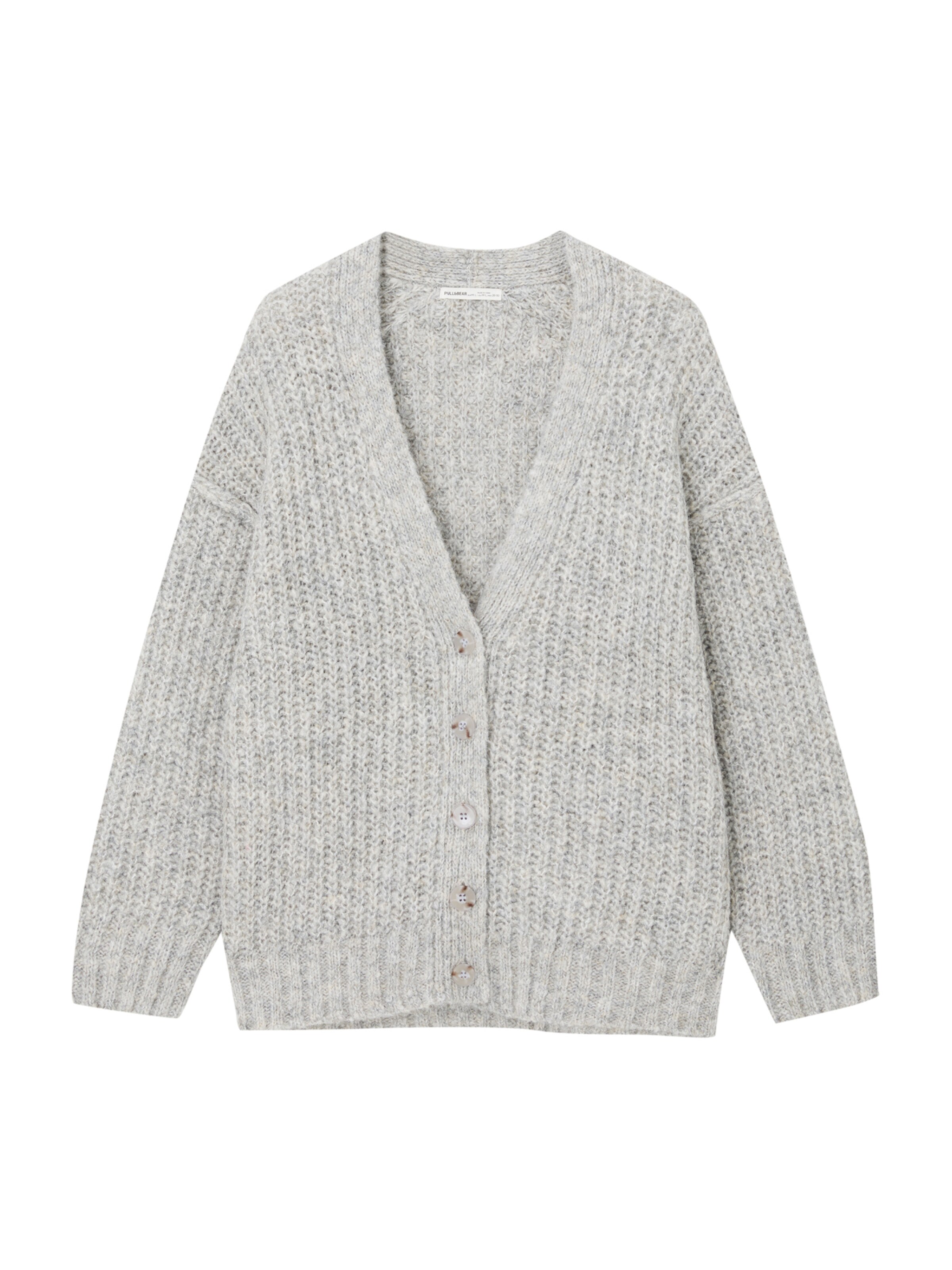Pull Bear Knit cardigan in Light Grey ABOUT YOU