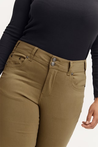 Fransa Curve Slimfit Hose 'FPZALIN PA 2' in Grün