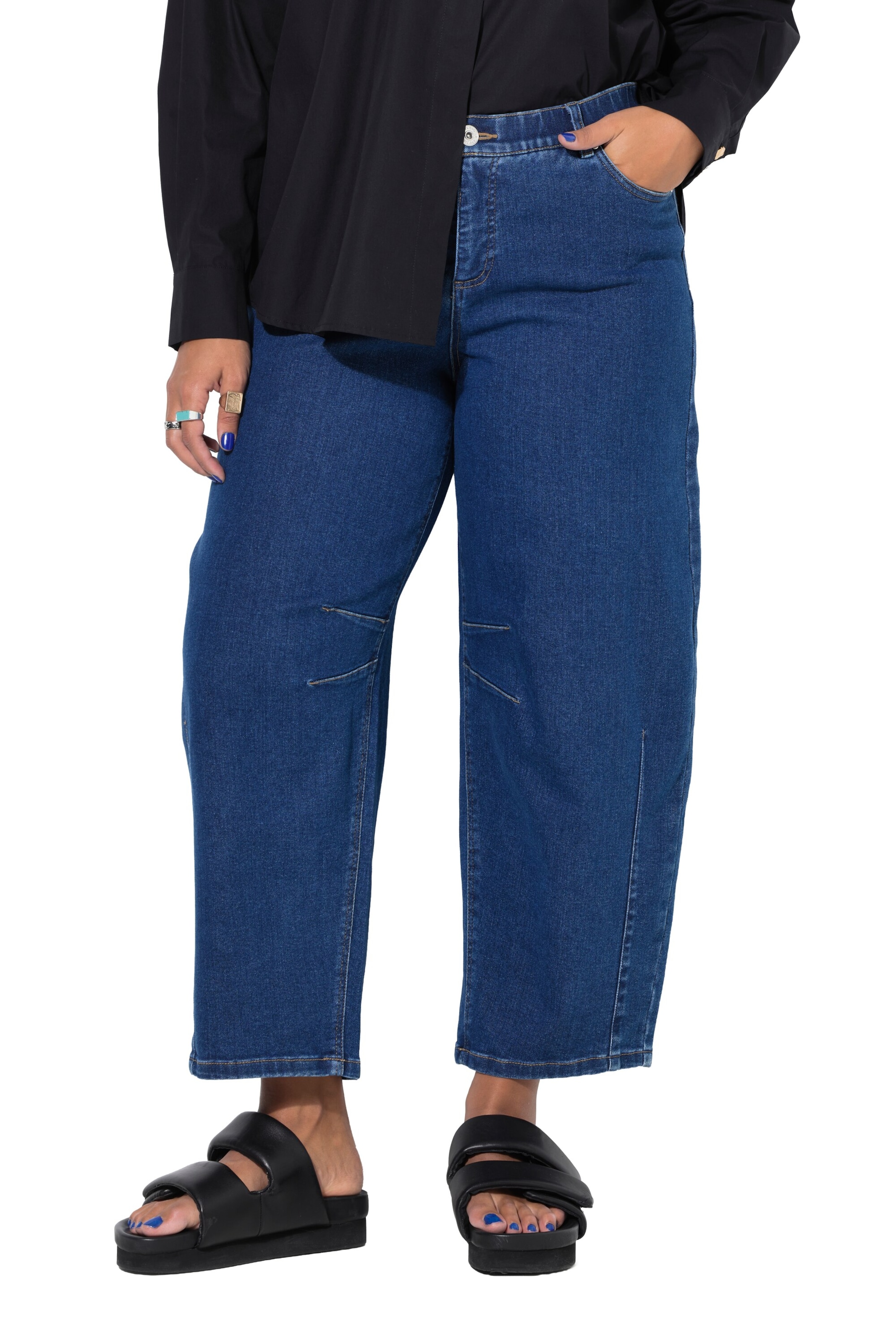 Studio Untold Wide leg Jeans in Blauw: voorkant