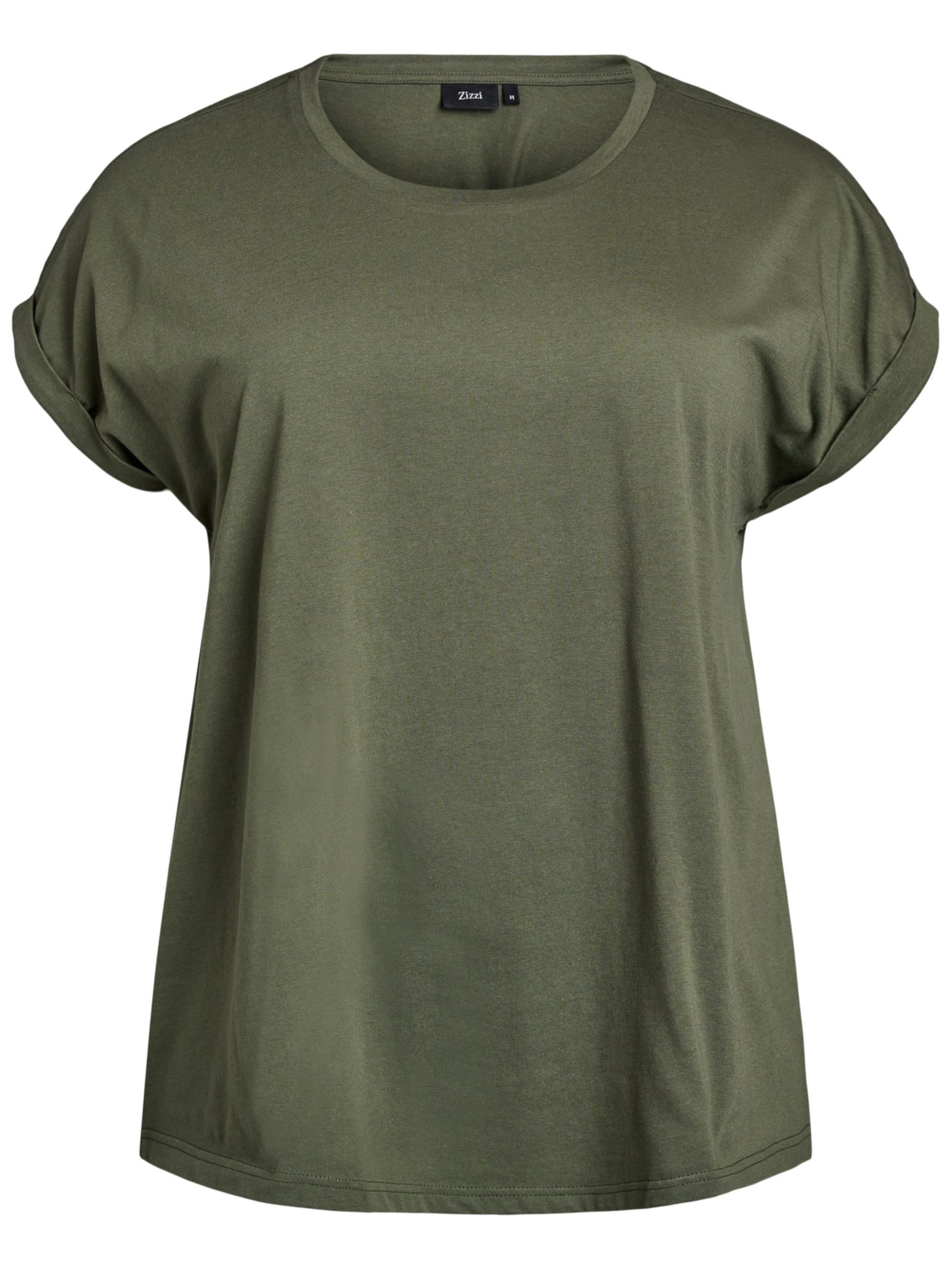 Zizzi T-shirt 'Mkatja' in Grün: Vorderseite