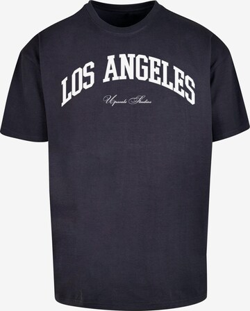 T-Shirt 'L.A. College' MT Upscale en bleu : devant