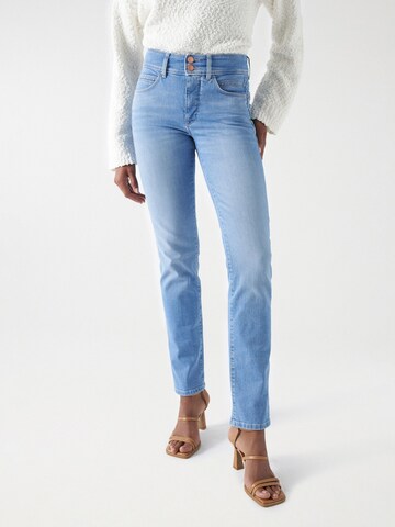 Coupe slim Jean Salsa Jeans en bleu : devant