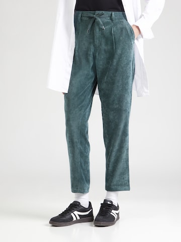 s.Oliver Tapered Pleat-front trousers in Blue: front