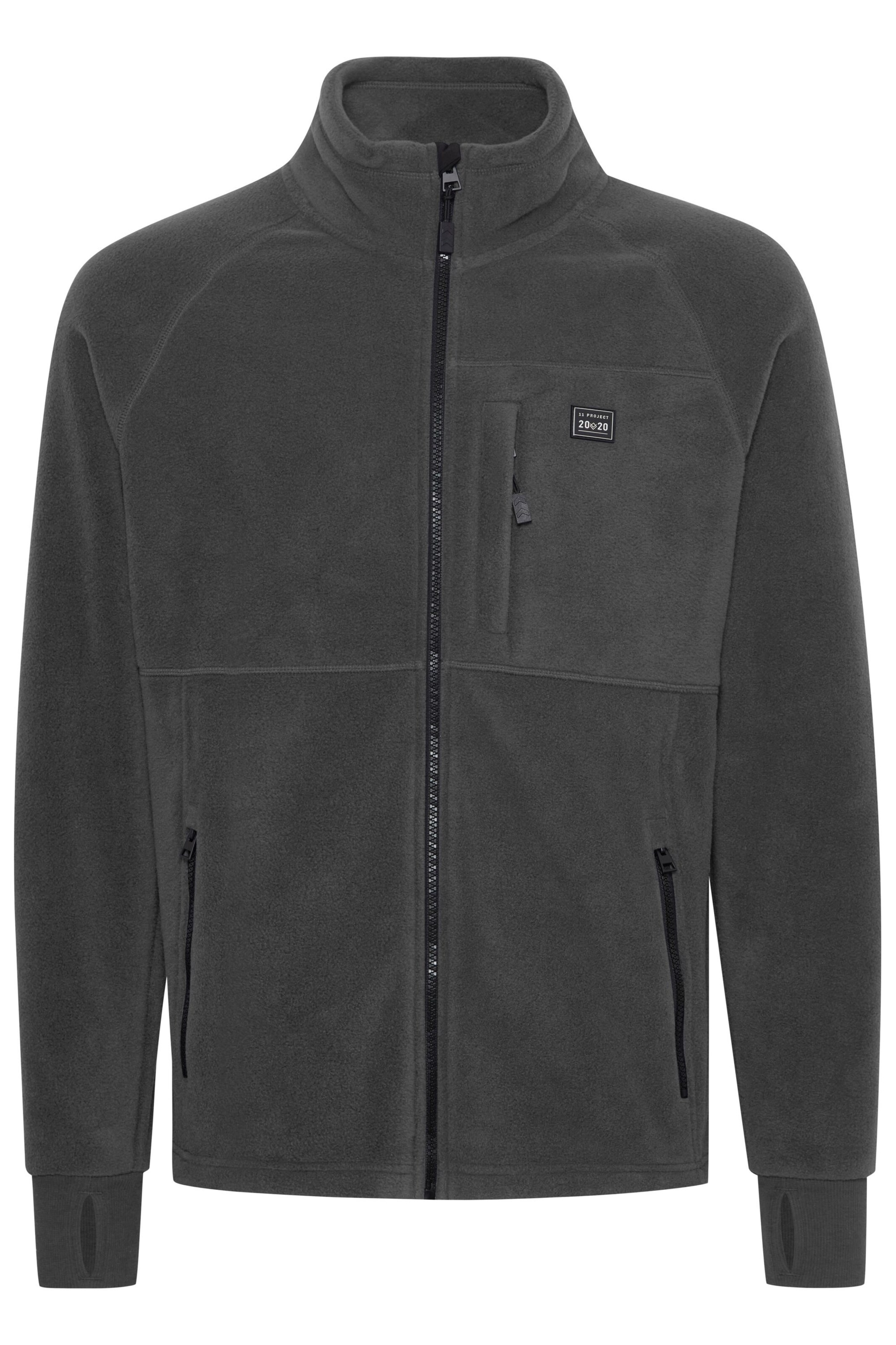 11 Project Fleecejacke 'Prmichello' in Grau: Vorderseite