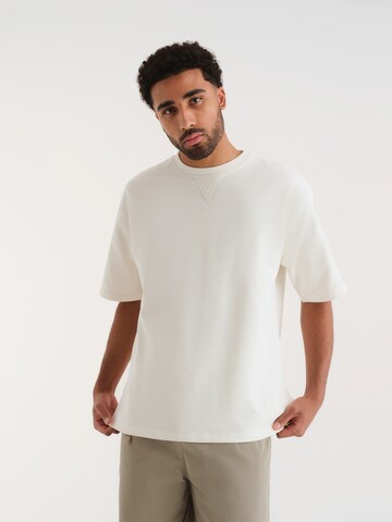 ABOUT YOU x Kevin Trapp - Camisa 'Lino' em branco: frente