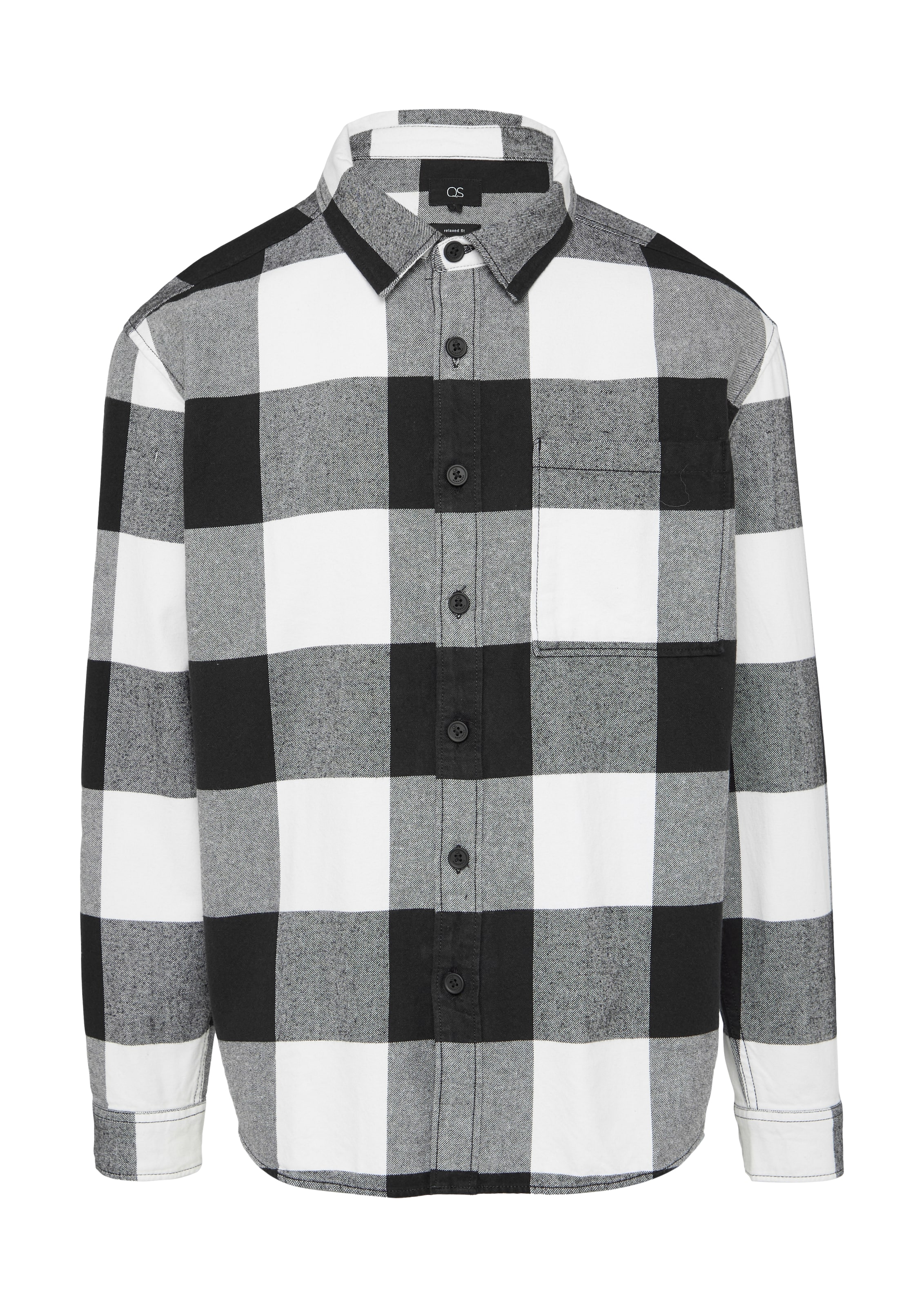 QS Hemd in Schwarz: Vorderseite