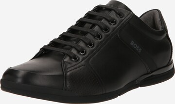 BOSS Sneakers laag 'Saturn' in Zwart: voorkant