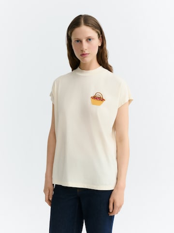 Thinking MU Shirt 'VOLTA' in Weiß: Vorderseite