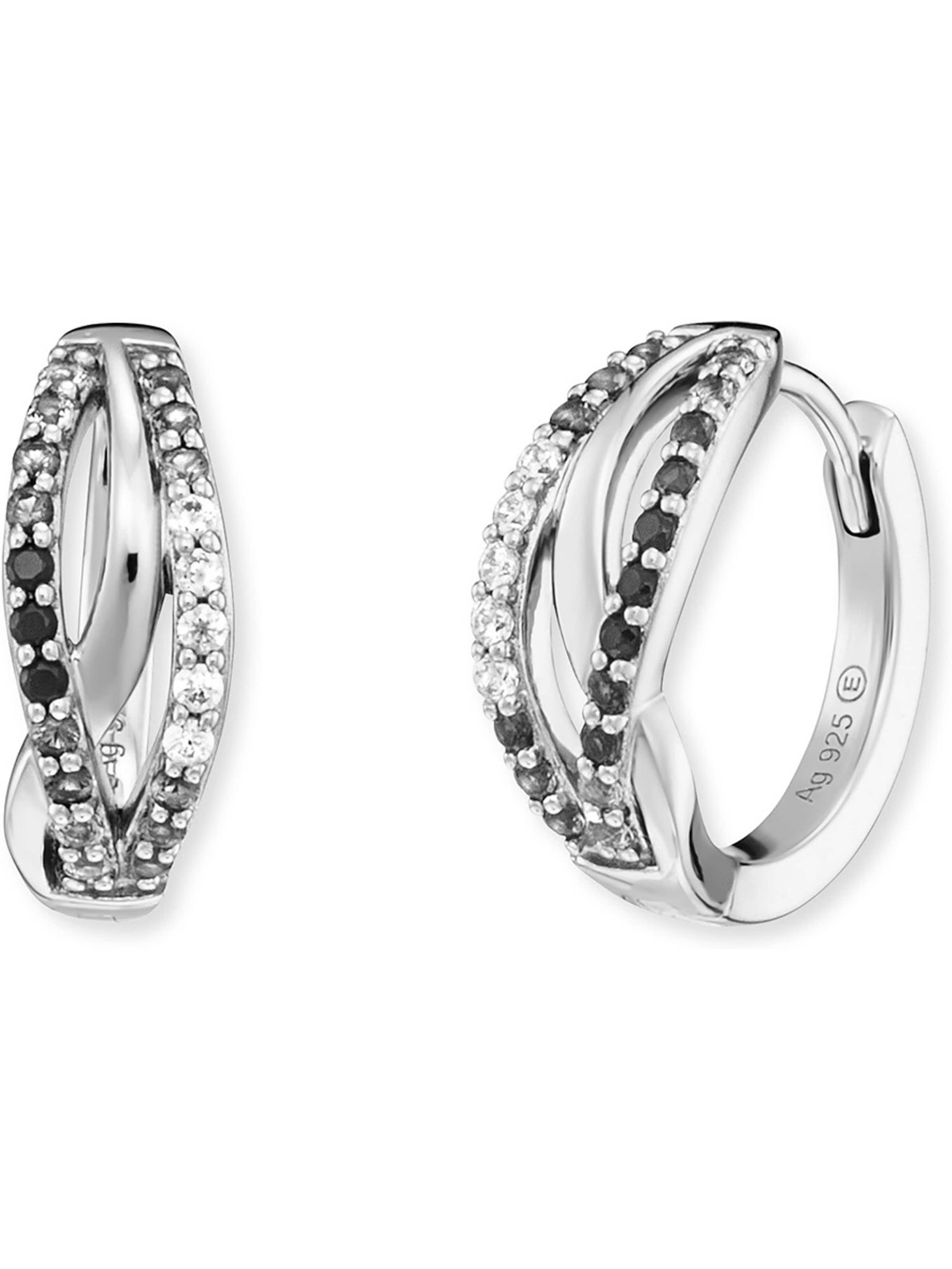 Engelsrufer Ohrringe in Schwarz: Vorderseite