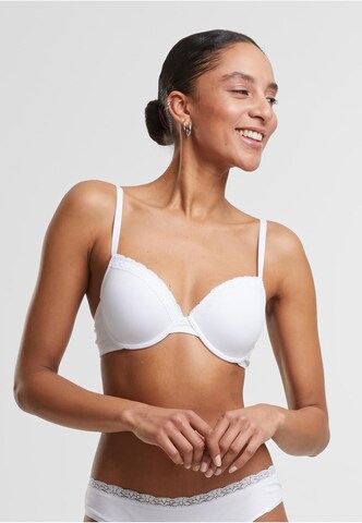 Urban Classics T-shirt Bra in White: front