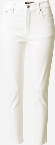 Lauren Ralph Lauren Teksapüksid, värv valge: eest vaates