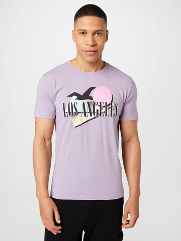 T-Shirt HOLLISTER en violet : devant