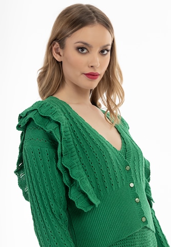 faina Knit cardigan in Green