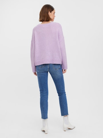 VERO MODA Sweter 'CORINNA' w kolorze fioletowy