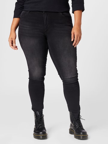 ONLY Carmakoma Skinny Jeans 'Willy' in Black: front