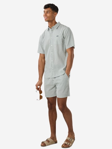 Coupe regular Chemise 'Seersucker' Seaside en vert