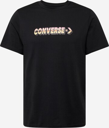 T-Shirt CONVERSE en noir : devant