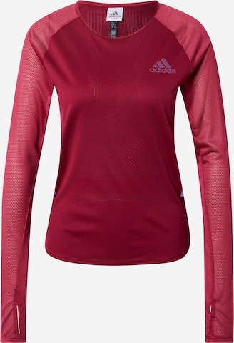 ADIDAS SPORTSWEAR - Camisa funcionais 'Parley Adizero' em vermelho: frente