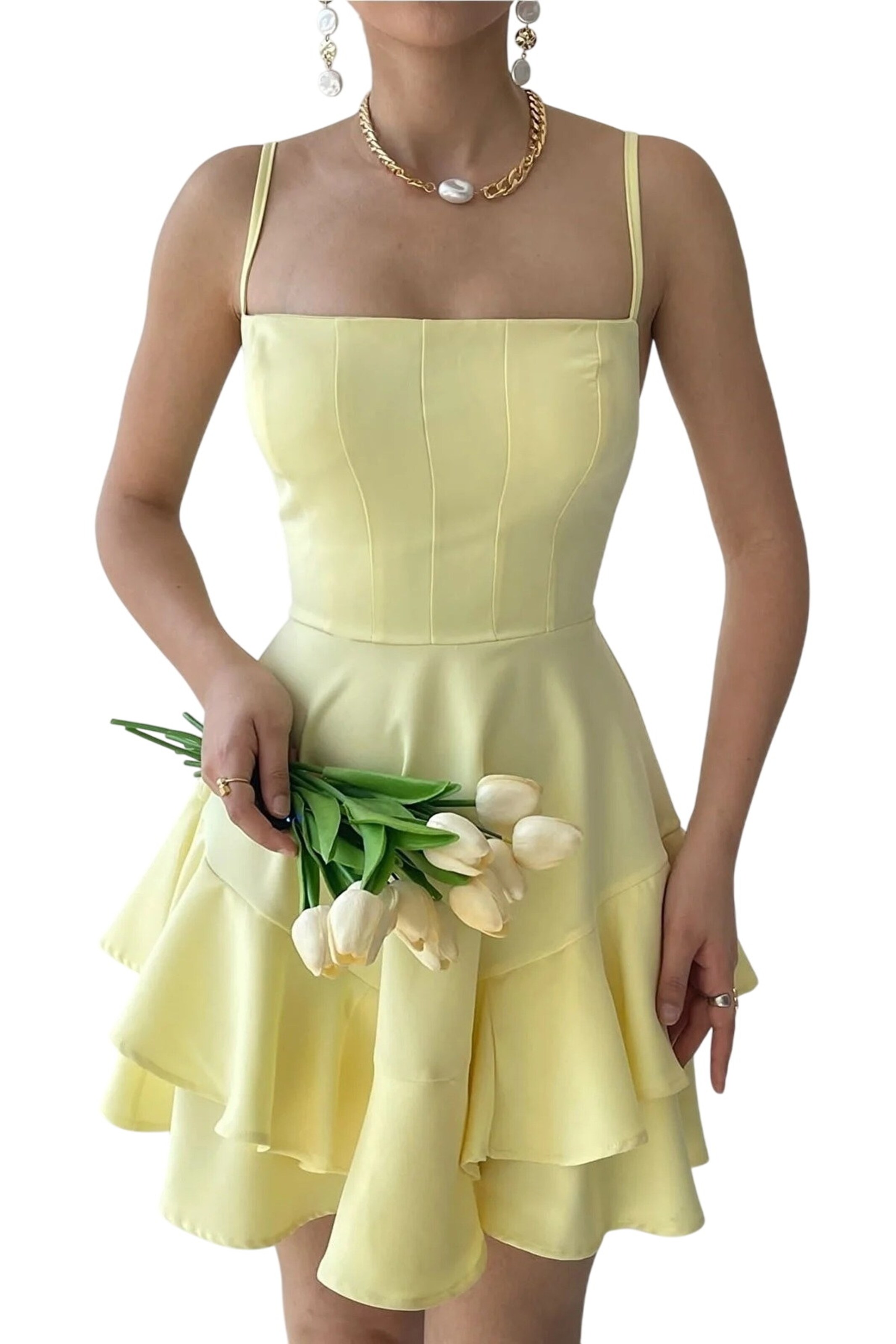 Robe WOMAN VISION en jaune