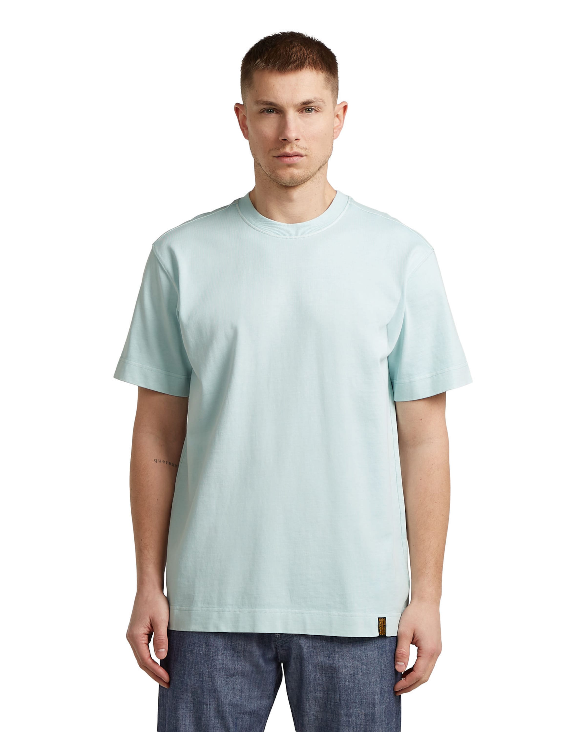G-STAR Shirt 'GS-01 Washed T-Shirt' in Blue: front