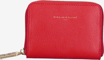 Portamonete 'Portafoglio donna pelle dollaro Made in Italy - Chiusura zip' di Virginia Rhinè in rosso: frontale