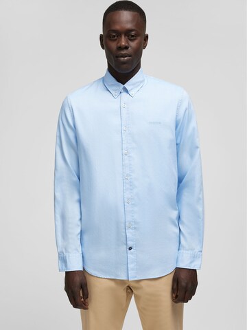 HECHTER PARIS Regular fit Button Up Shirt in Blue: front