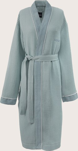 BOSS Long Bathrobe 'THERMS' in Green: front